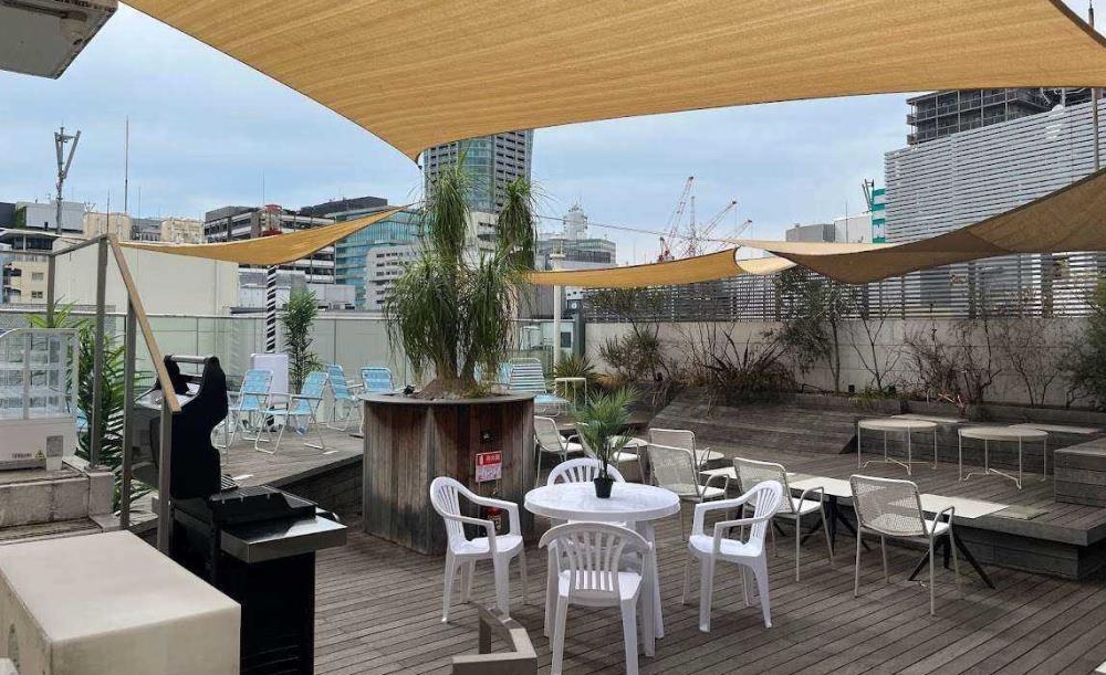 BBQ on the building 