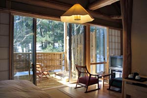 温泉山荘だいこんの花