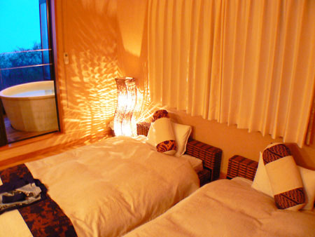 海一望の客室露天風呂付き　小さなアジアン宿　楽宿　はなはな