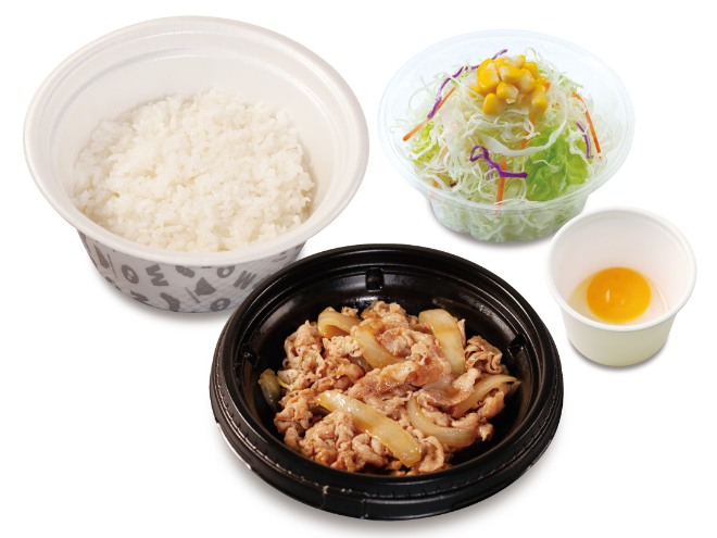 ランチ牛めし生野菜生玉子セット