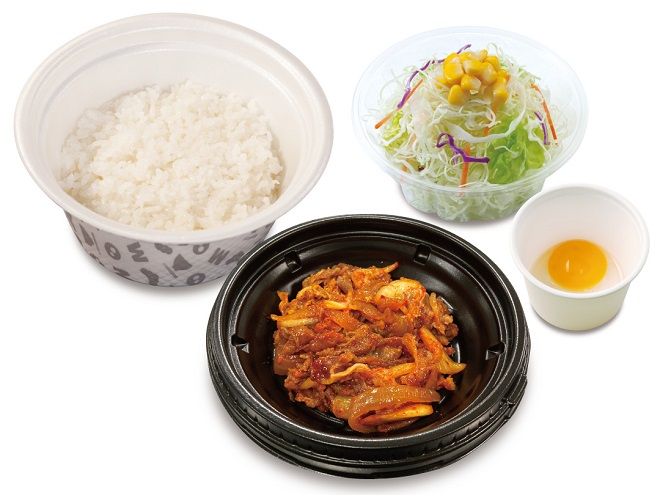 焼キムチ牛めし生野菜生玉子セット