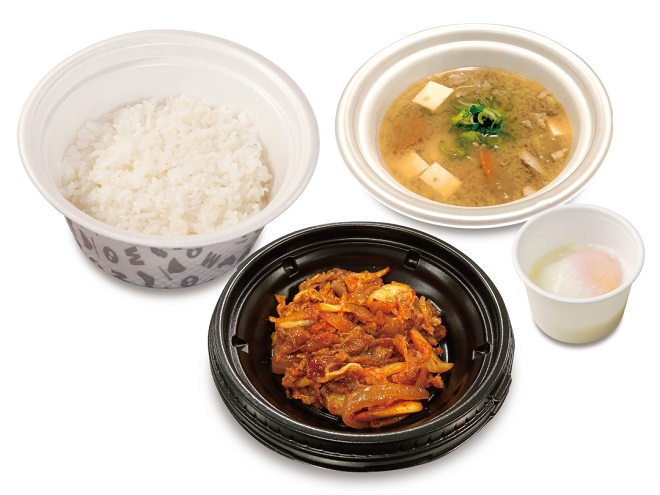 焼キムチ牛めし豚汁半熟玉子セット