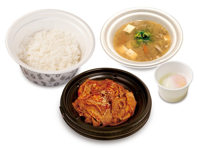 豚キムチ丼豚汁半熟玉子セット