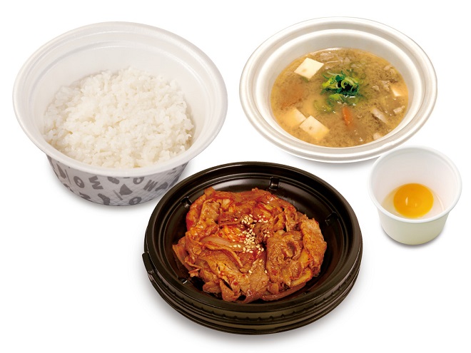 豚キムチ丼豚汁生玉子セット