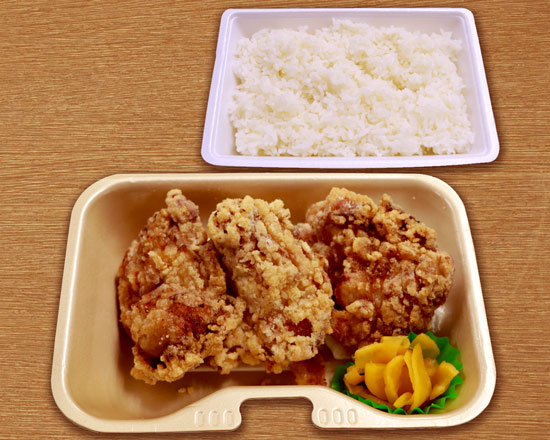 F-1107】BIGからあげ弁当(3個)Juicy big fried chicken lunch box(3 pieces)