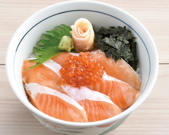 とろサーモンいくら親子丼 Fatty Salmon & Salmon Roe Sushi Bowl