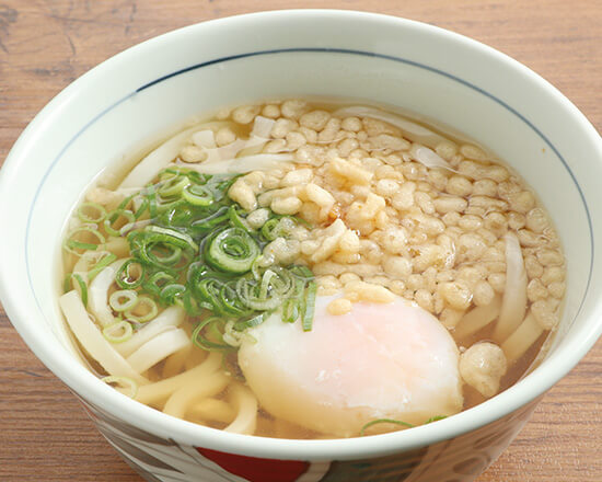 F-1127】月見うどん（温）Udon Noodles with Poached Egg (Hot Soup Style)